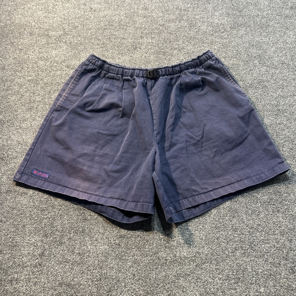 Vintage Columbia Sportswear Belted Canvas Shorts XL Blue 90s Hiking Gorpcore